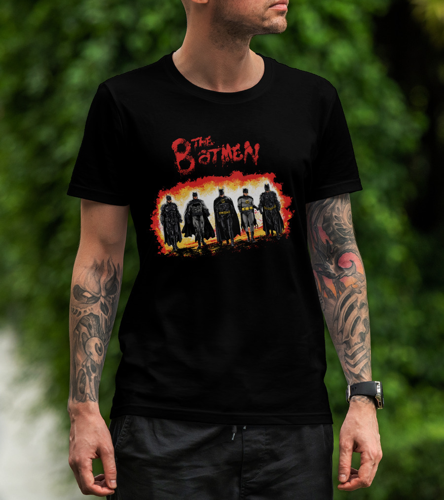 The Batmen Vintage Comic Style Heroes Ensemble T-Shirt