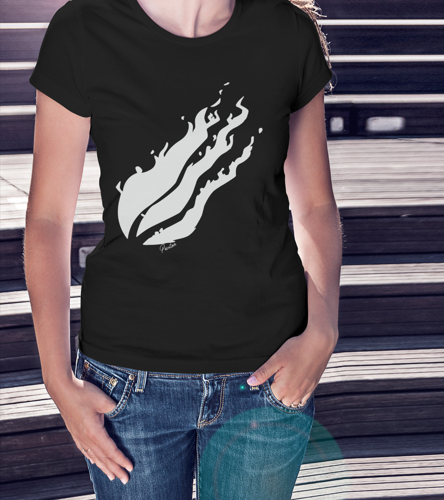 Preston Flame Black White T-Shirt