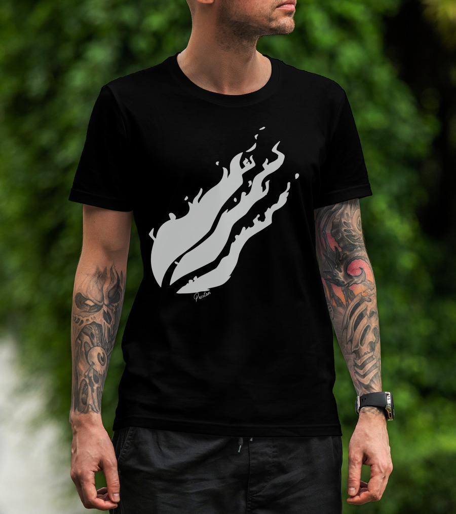 Preston Flame Black White T-Shirt
