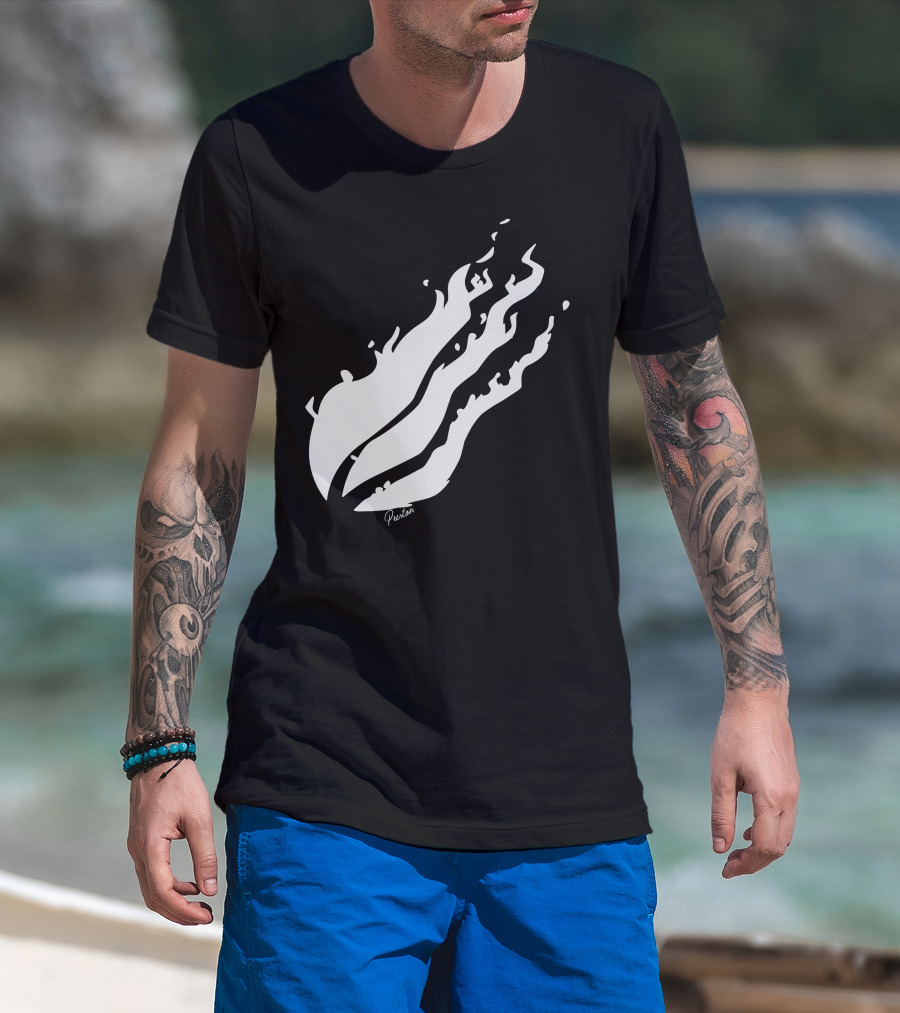 Preston Flame Black White T-Shirt