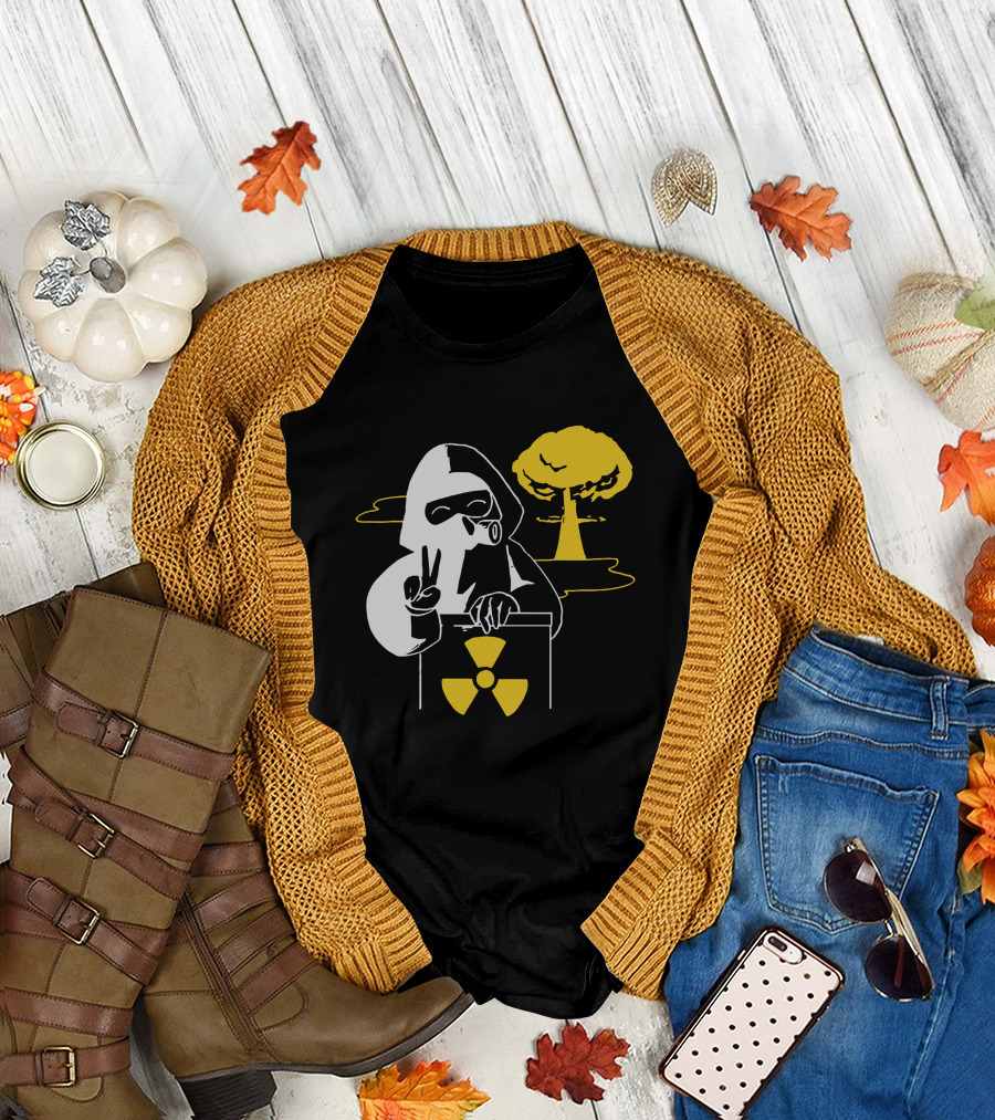 Leafy Merch Peace Sign Radiant Hazard T-Shirt