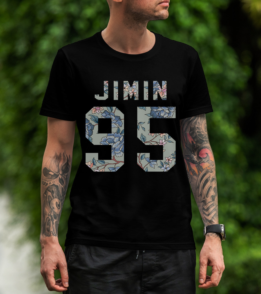 Jimin 95 Floral Pattern Kpop T-Shirt