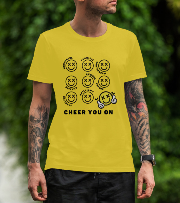 Cheer You On Gulfkanawut Marvelous Fabulous Smiley Faces T-Shirt