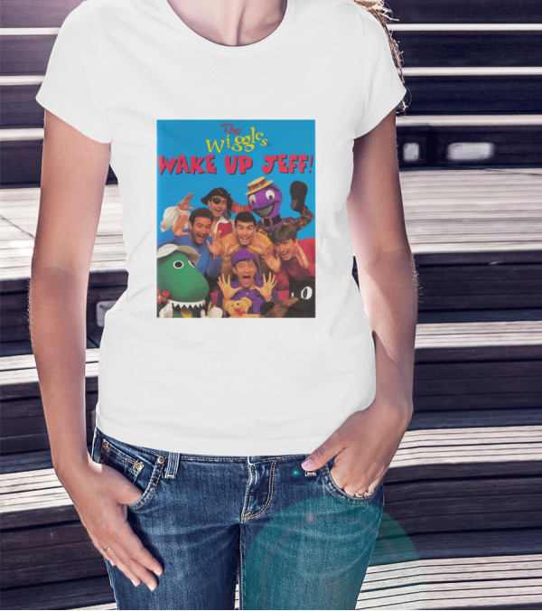 The Wiggles Wake Up Jeff Characters And Colorful Friends Fun Scene T-Shirt