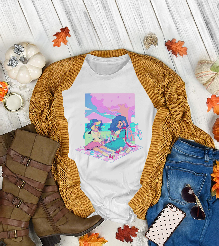 Game Grumps Game Gyaru Sakura Picnic Anime Aesthetic Retro Vibe T-Shirt