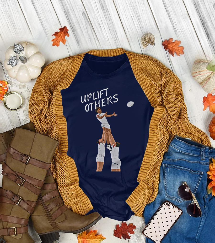 Kristhomas11 Uplift Others Rugby Teamwork Inspired T-Shirt