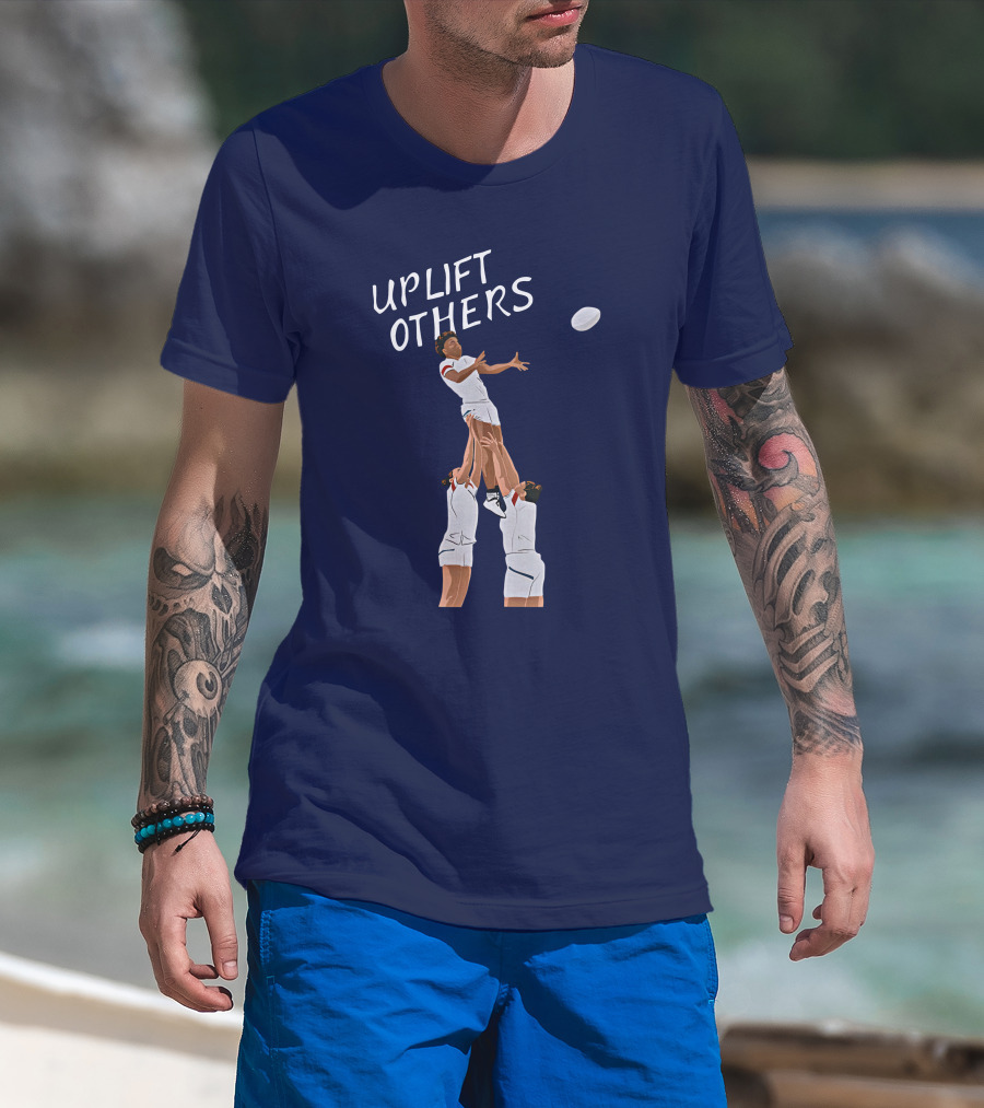 Kristhomas11 Uplift Others Rugby Teamwork Inspired T-Shirt
