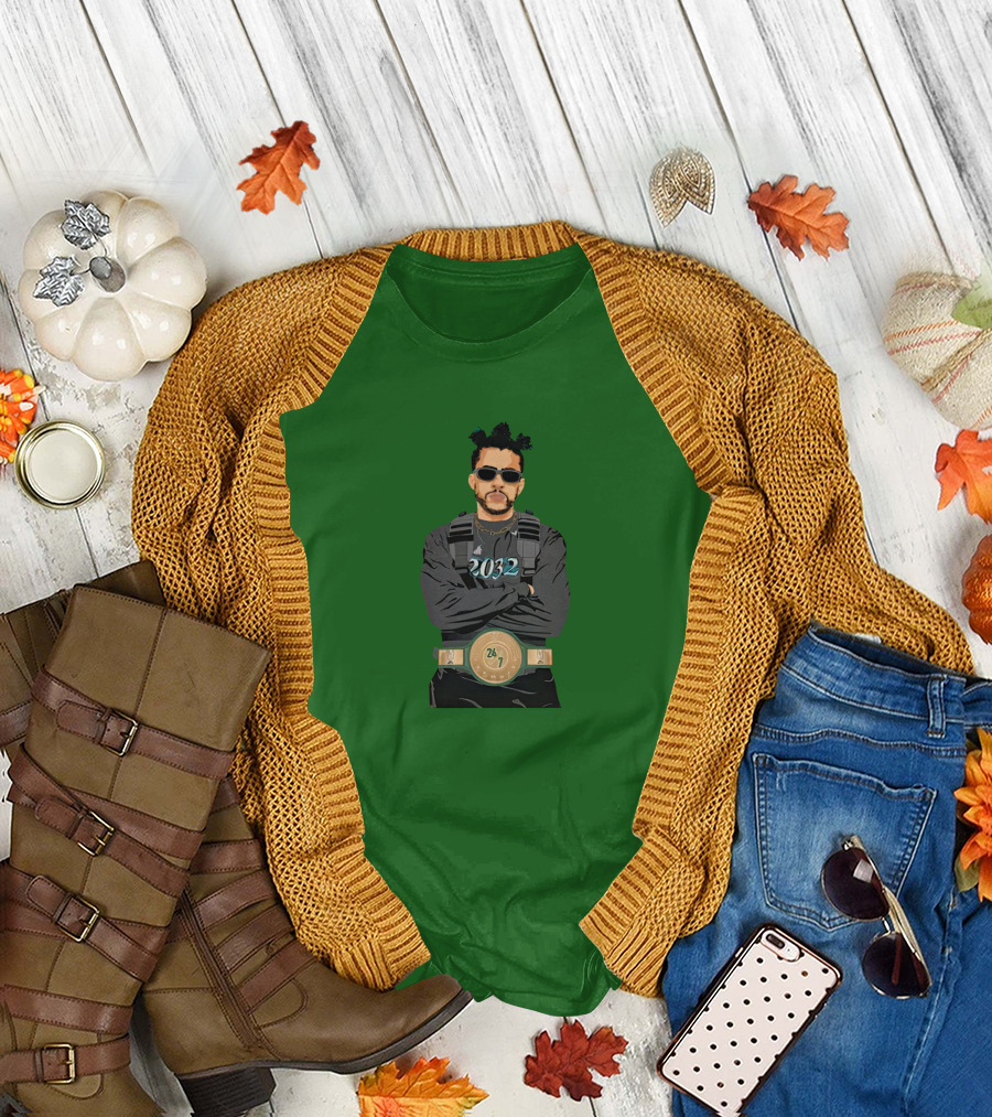Bad Bunny Champion 2032 24/7 Belt T-Shirt