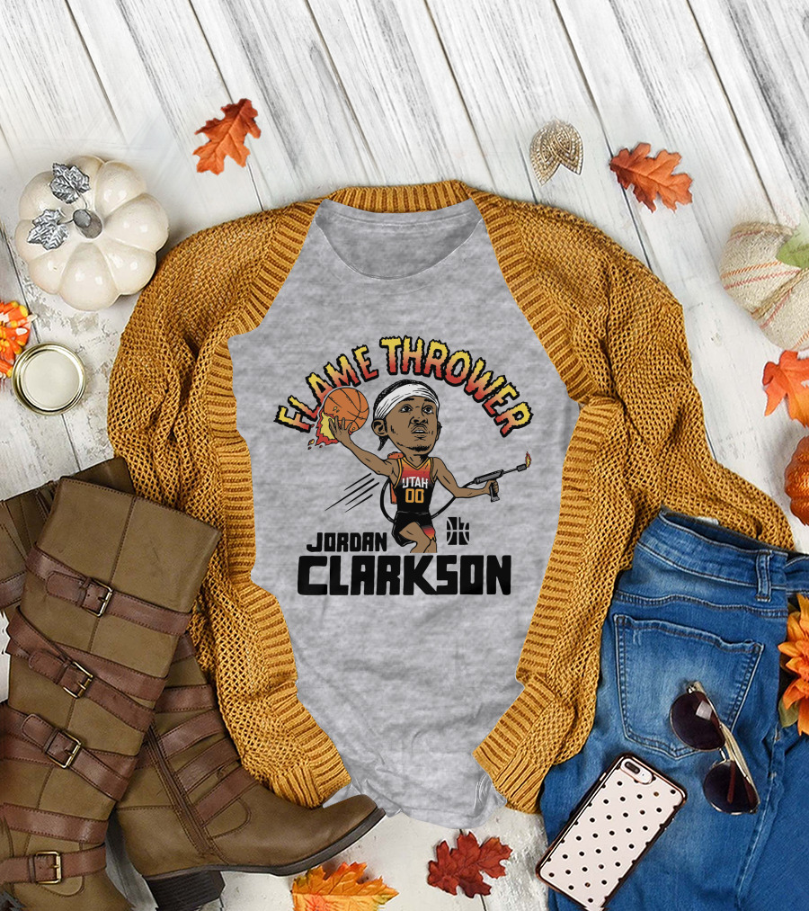 Flamethrower Jordan Clarkson Utah Basketball T-Shirt