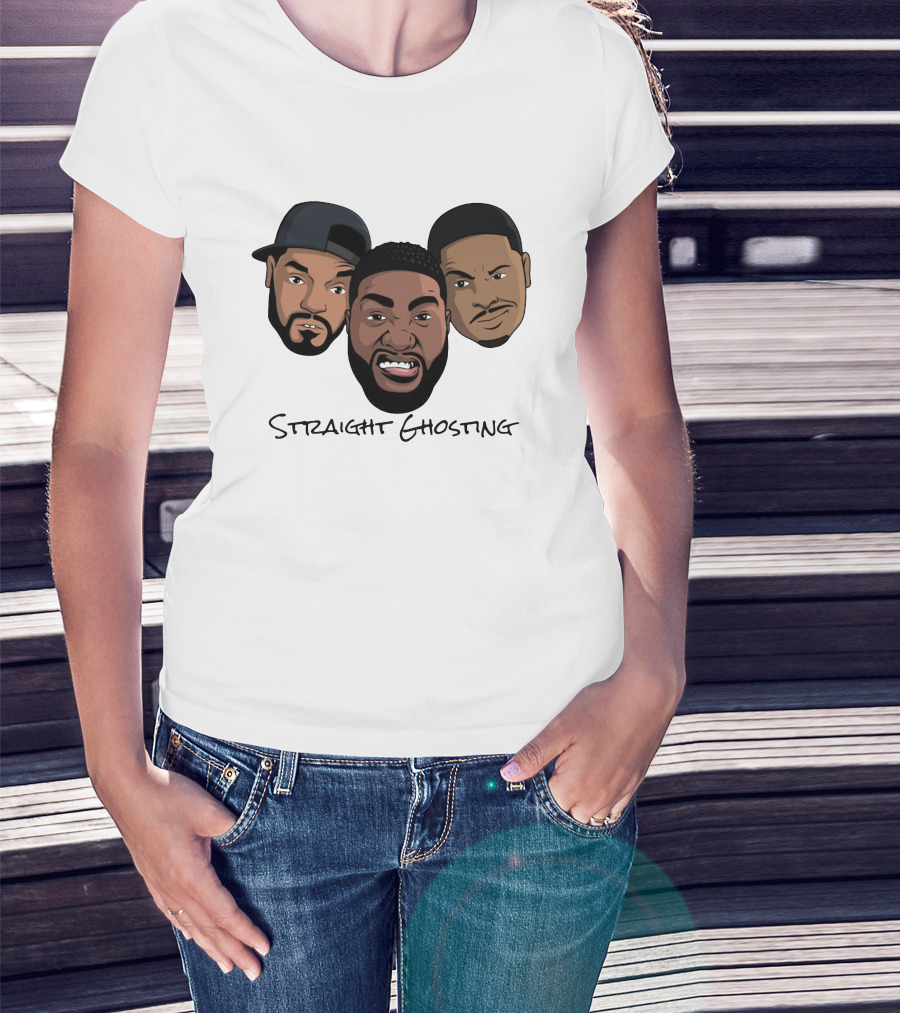 Straight Ghosting Ghost Brothers Faces T-Shirt
