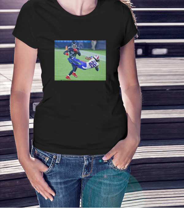 Derrick Henry Stiff Arm Josh Norman Iconic NFL Moment T-Shirt