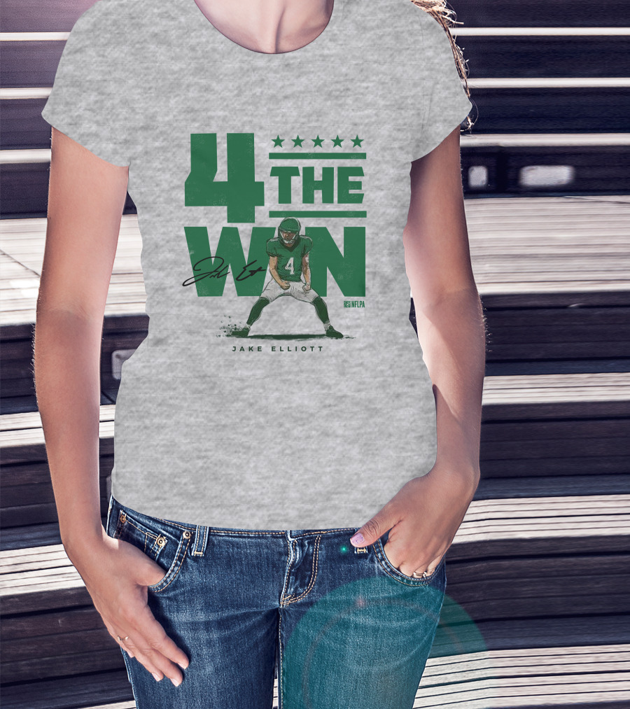 Jake Elliott 4 The Win NFLPA Football Player Nick Sirianni T-Shirt