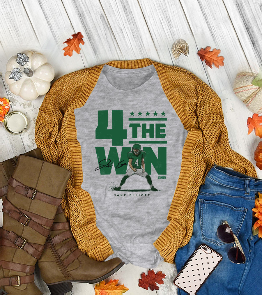 Jake Elliott 4 The Win NFLPA Football Player Nick Sirianni T-Shirt