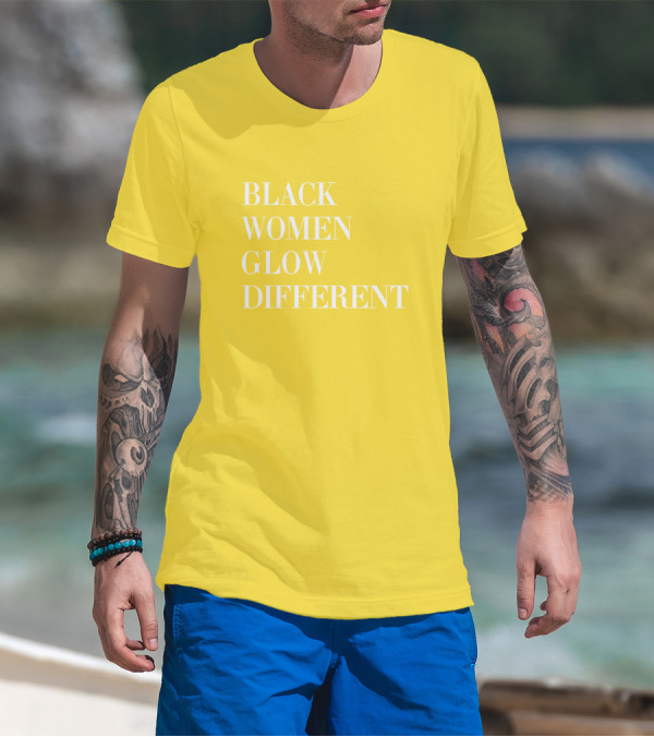 Black Women Glow Different Angela Bassett T-Shirt