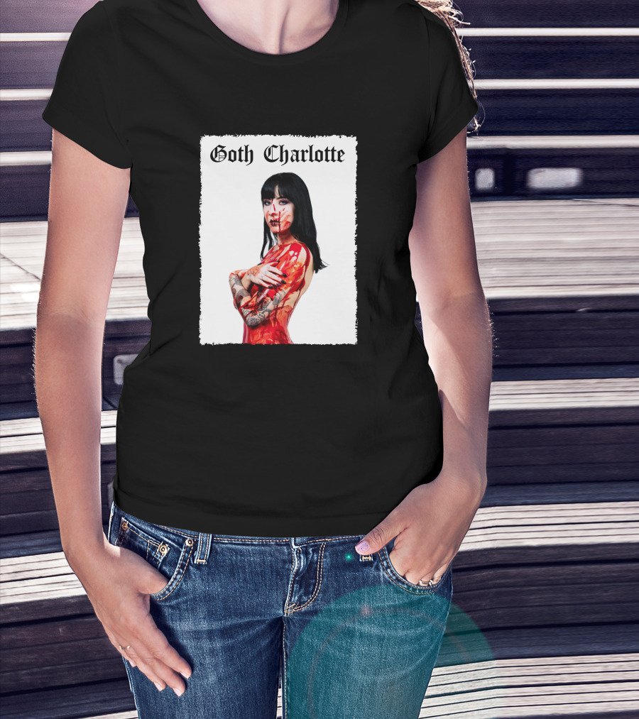 Goth Charlotte Blood Tattoo Art Dark T-Shirt