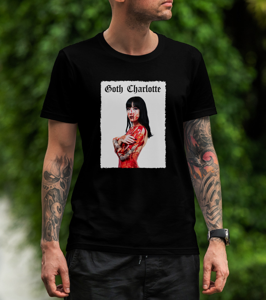 Goth Charlotte Blood Tattoo Art Dark T-Shirt