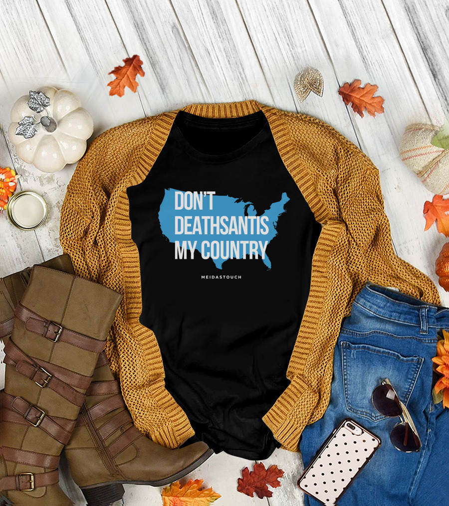 Meidastouch Don't Deathsantis My Country Shirt United States Map T-Shirt