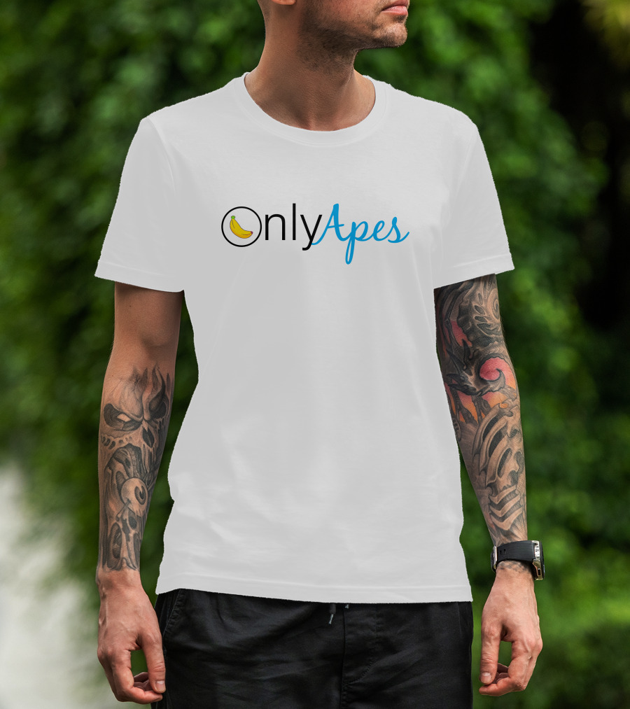 Primatesdaily Onlyapes Banana Logo Merch T-Shirt