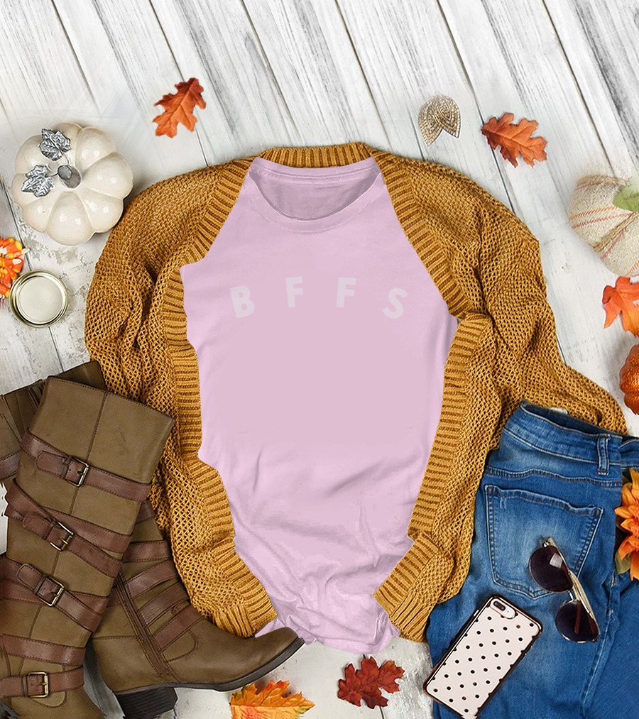 BFFs Puff Print Pink T-Shirt