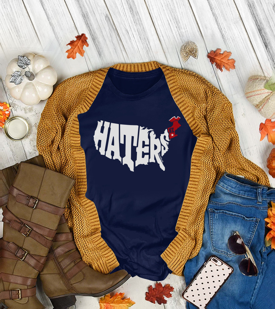 Haters New England Patriots Map T-Shirt