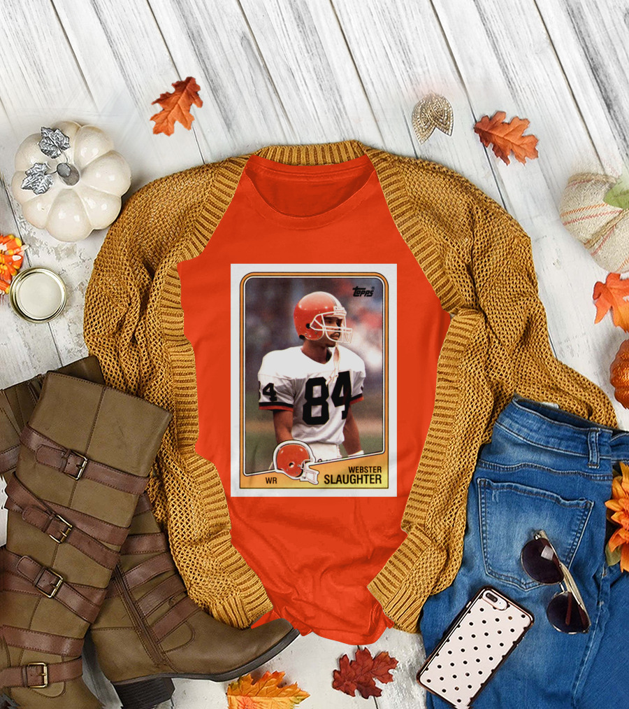 Webster Slaughter WR Cleveland Browns Topps Football Card T-Shirt