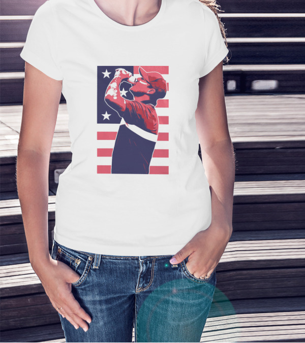 Brooks Koepka The Chug American Flag T-Shirt