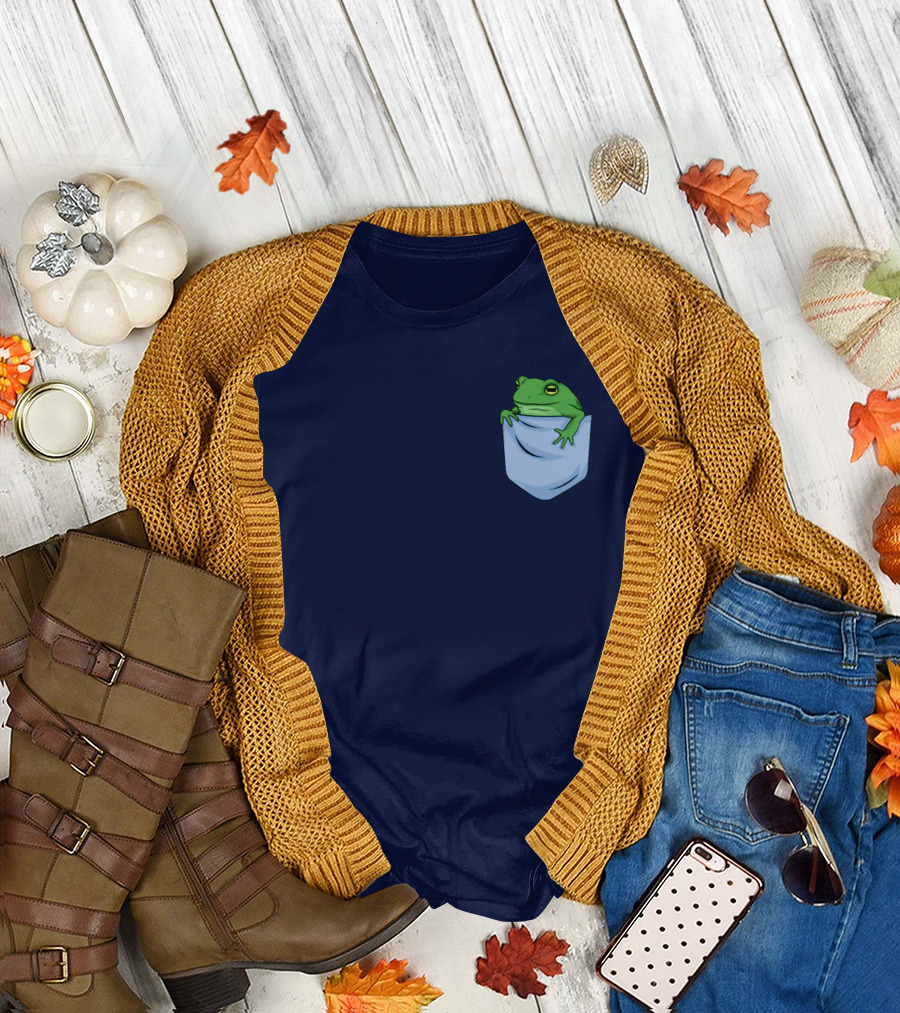 Jenna Lynn Meowri Frog in Pocket T-Shirt