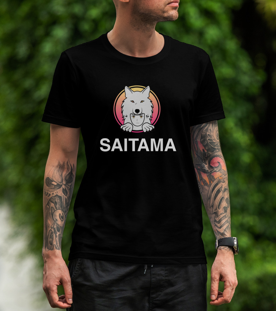 Mkay Saitama Saitama Inu Coin Anime Wolf T-Shirt