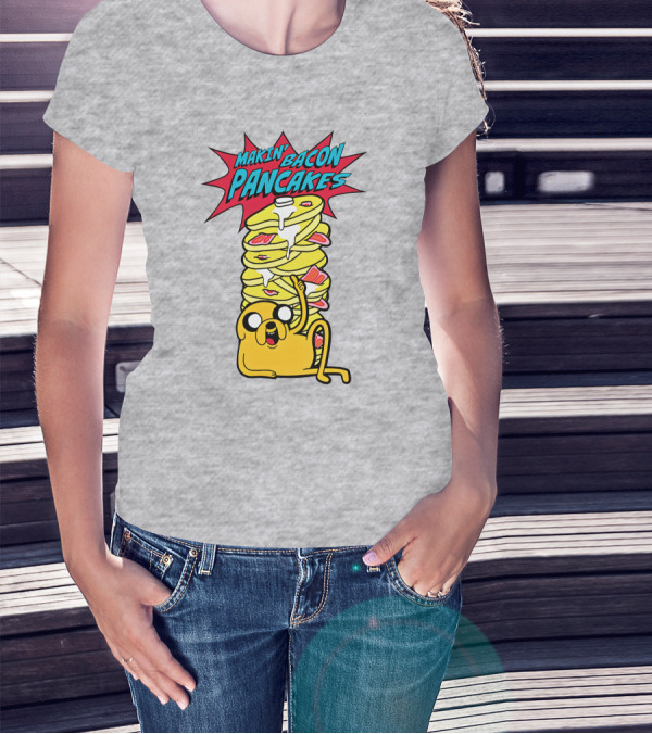 Makin' Bacon Pancakes Stack With Jake The Dog T-Shirt