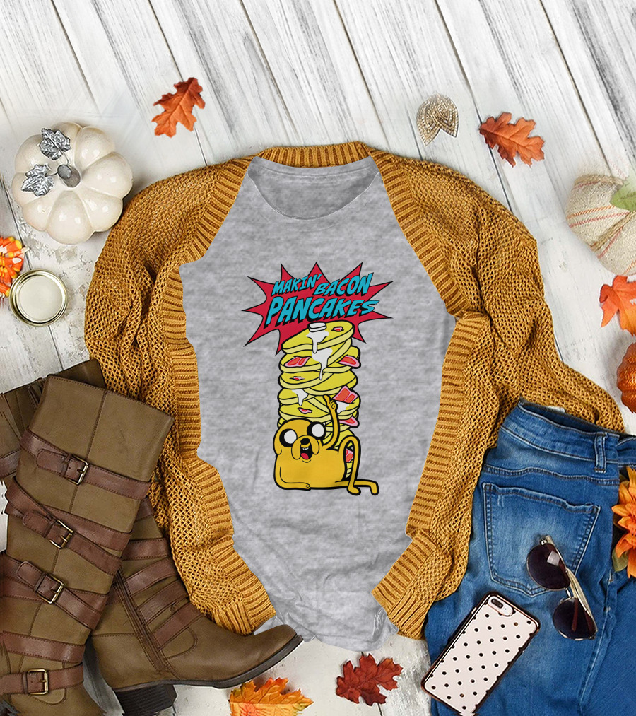 Makin' Bacon Pancakes Stack with Jake the Dog T-Shirt