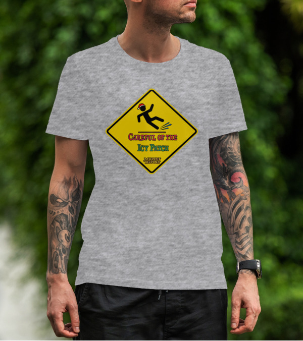Muppet History Careful Of The Icy Patch Warning Sign Santa Hat T-Shirt