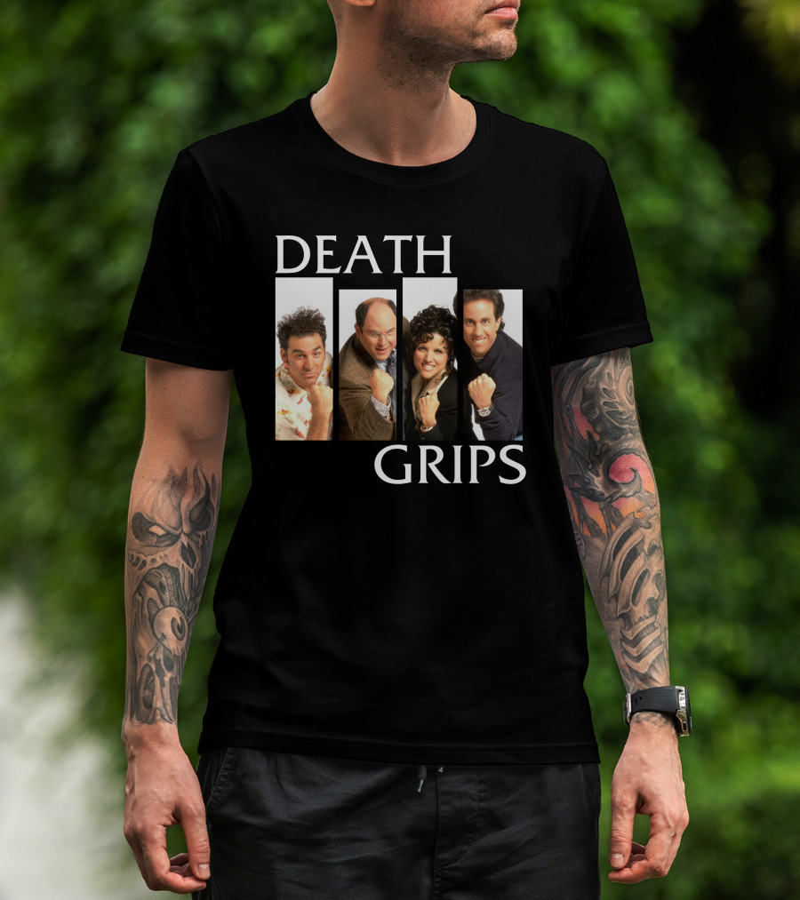 Death Grips Seinfeld Crossover Characters Fist Pose T-Shirt