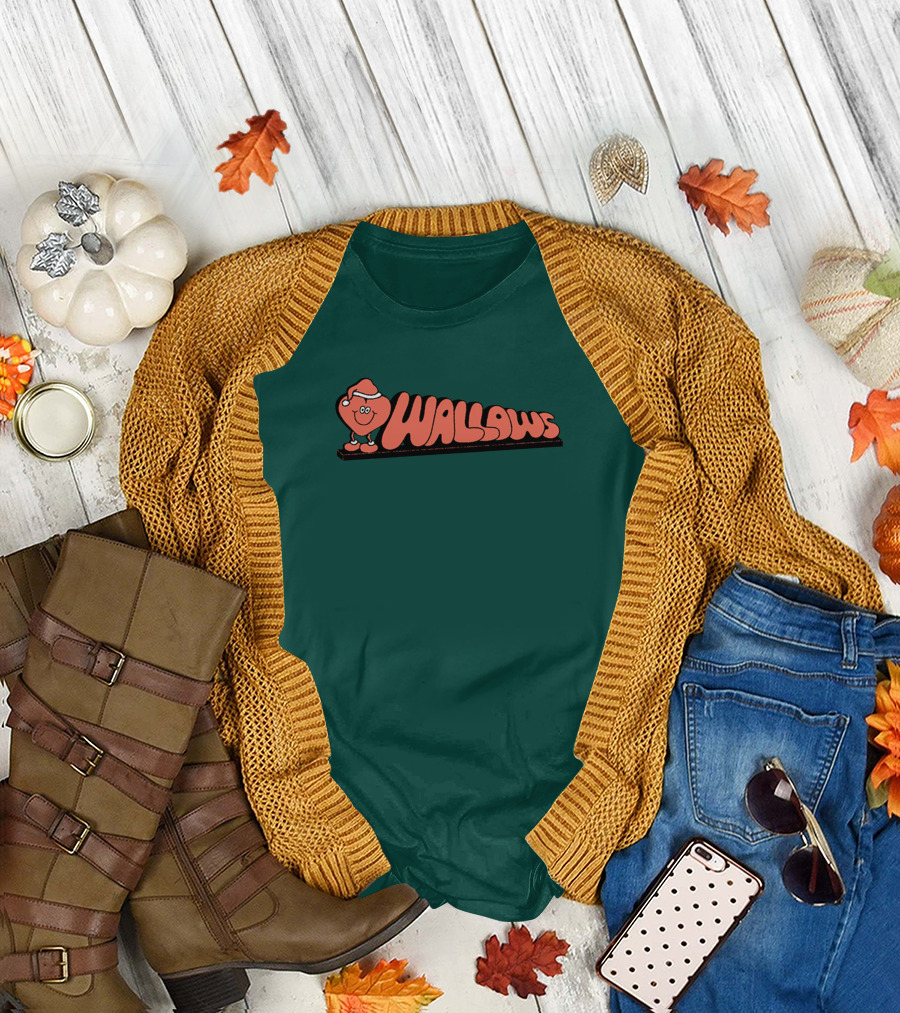 Wallows Holiday Love Music Merch Santa Heart T-Shirt