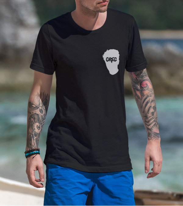 Danny Gonzalez Merch Greg Text Silhouette Pigment Dyed T-Shirt