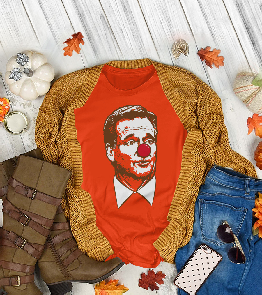 Cle Clown NFL Roger Goodell Red Nose Satire T-Shirt