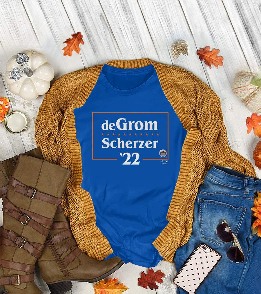 deGrom Scherzer '22 Mets MLB Players Association T-Shirt