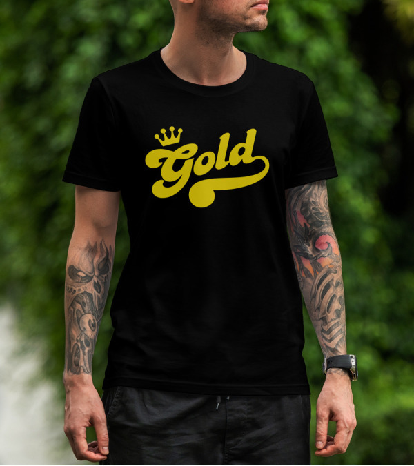 Lamar Jackson Gold Funko Crown T-Shirt