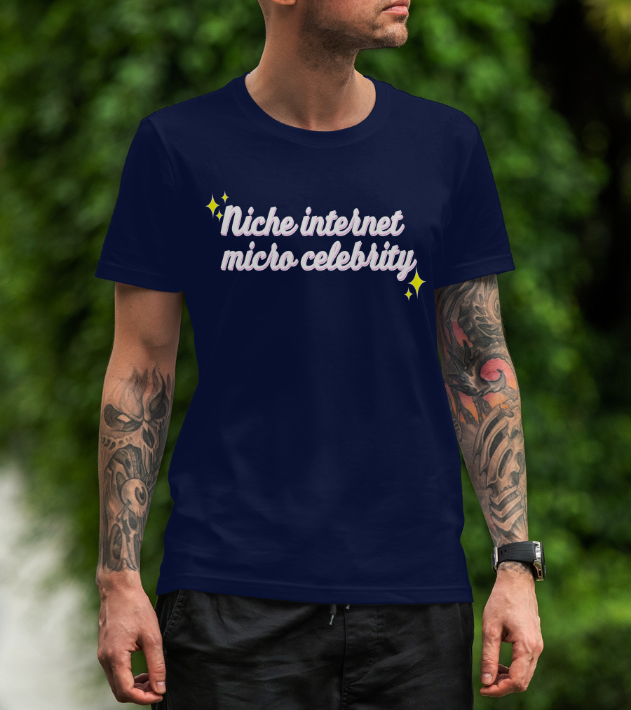 Niche Internet Micro Celebrity Srishtigargg Sparkling Text T-Shirt