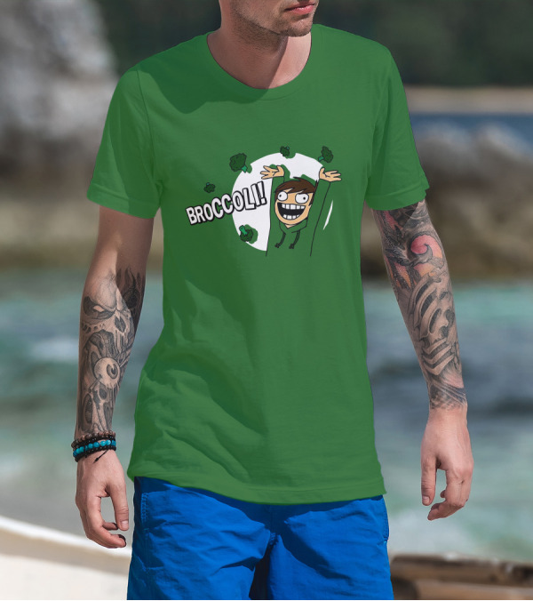 Eddsworld Broccoli Enthusiastic Character T-Shirt