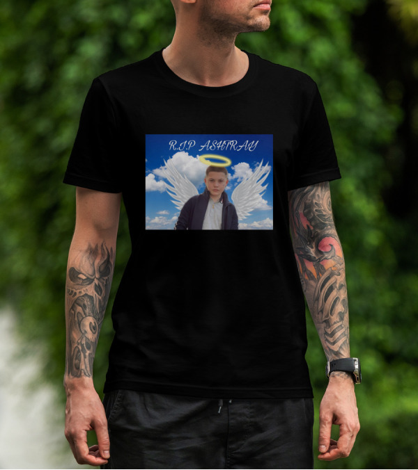 R.I.P. Ashtray Angel Wings Based Savage T-Shirt