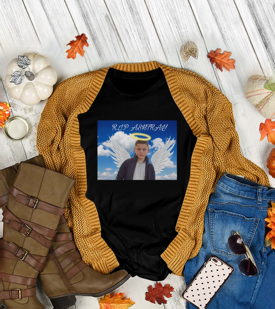 R.I.P. Ashtray Angel Wings Based Savage T-Shirt