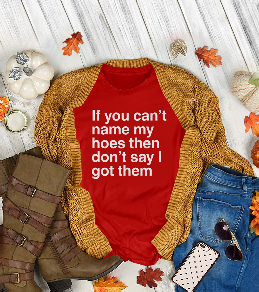If You Can't Name My Hoes Then Don't Say I Got Them T-Shirt