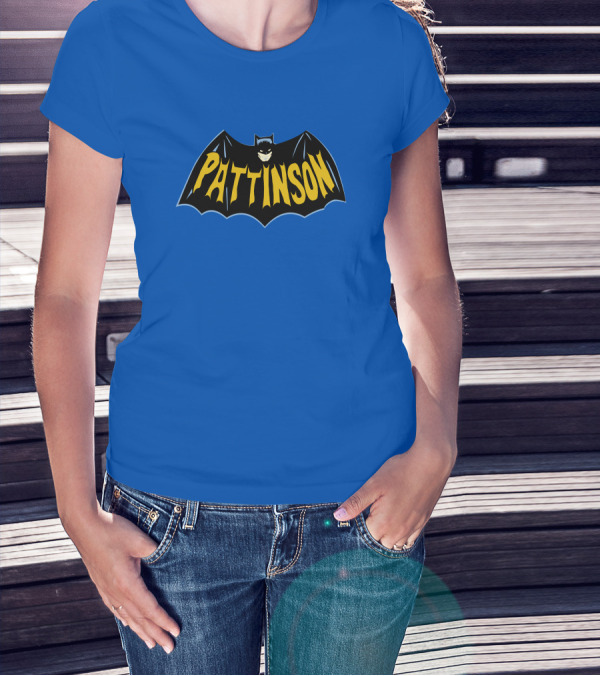 Pattinson Bat Logo Monochrome Comic T-Shirt