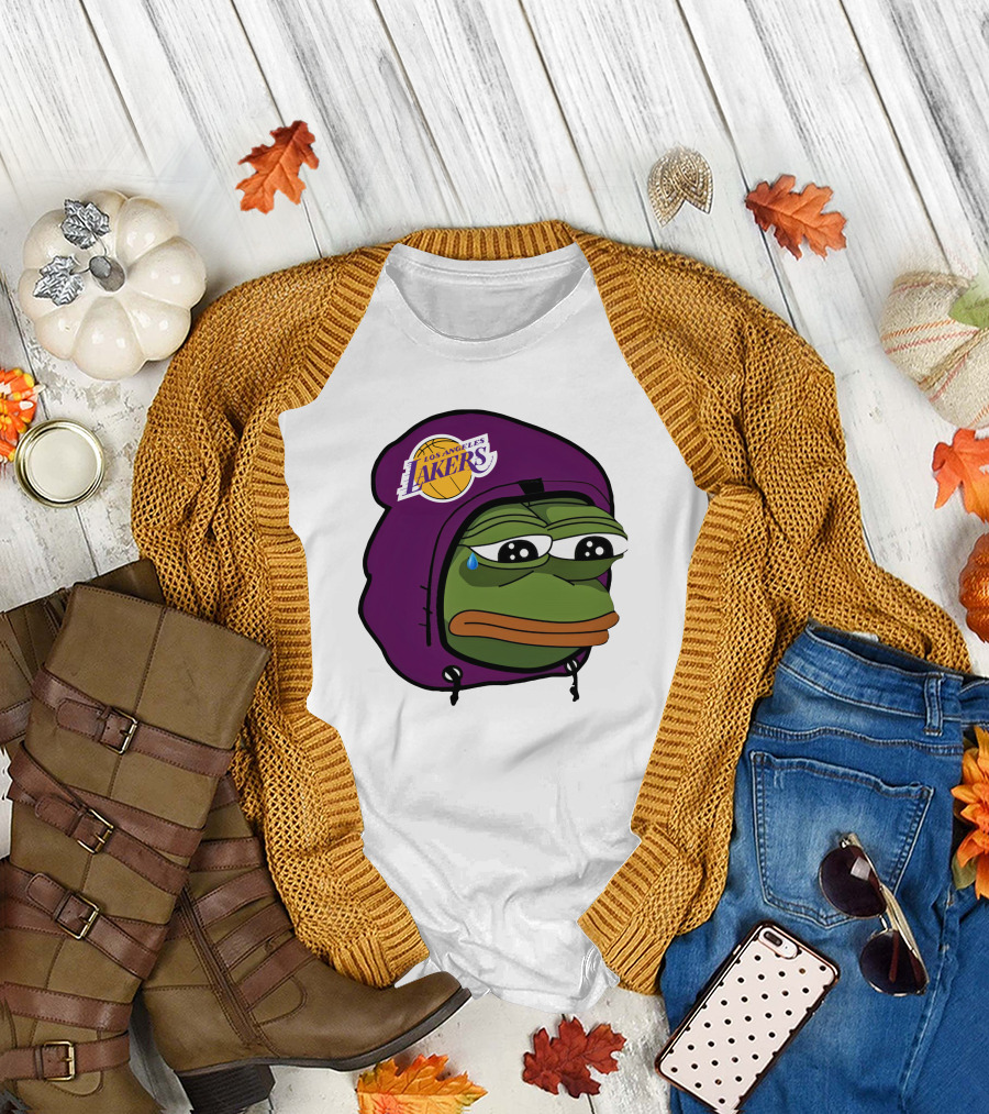 Lakeshowyo Los Angeles Lakers Fan Sad Pepe T-Shirt