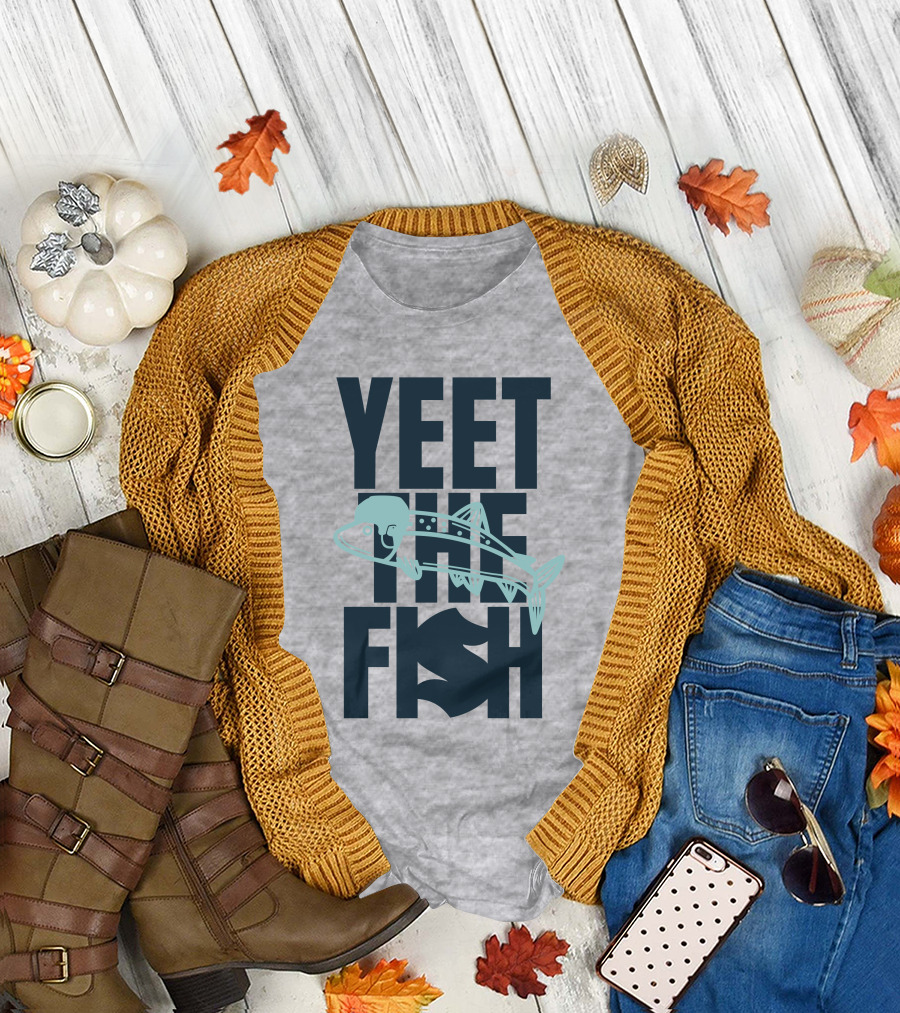 Yeet The Fish Release The Show Merch Seattle's Best Kraken Podcast T-Shirt