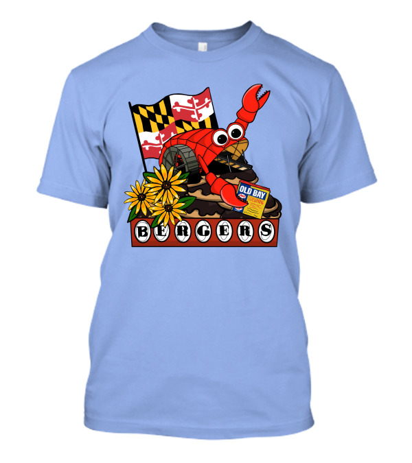 Bergers Old Bay Maryland Flag Mr. Trash Wheel T-Shirt