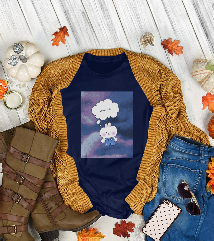 The Yetee Merch Wow Ok Thought Bubble Character T-Shirt
