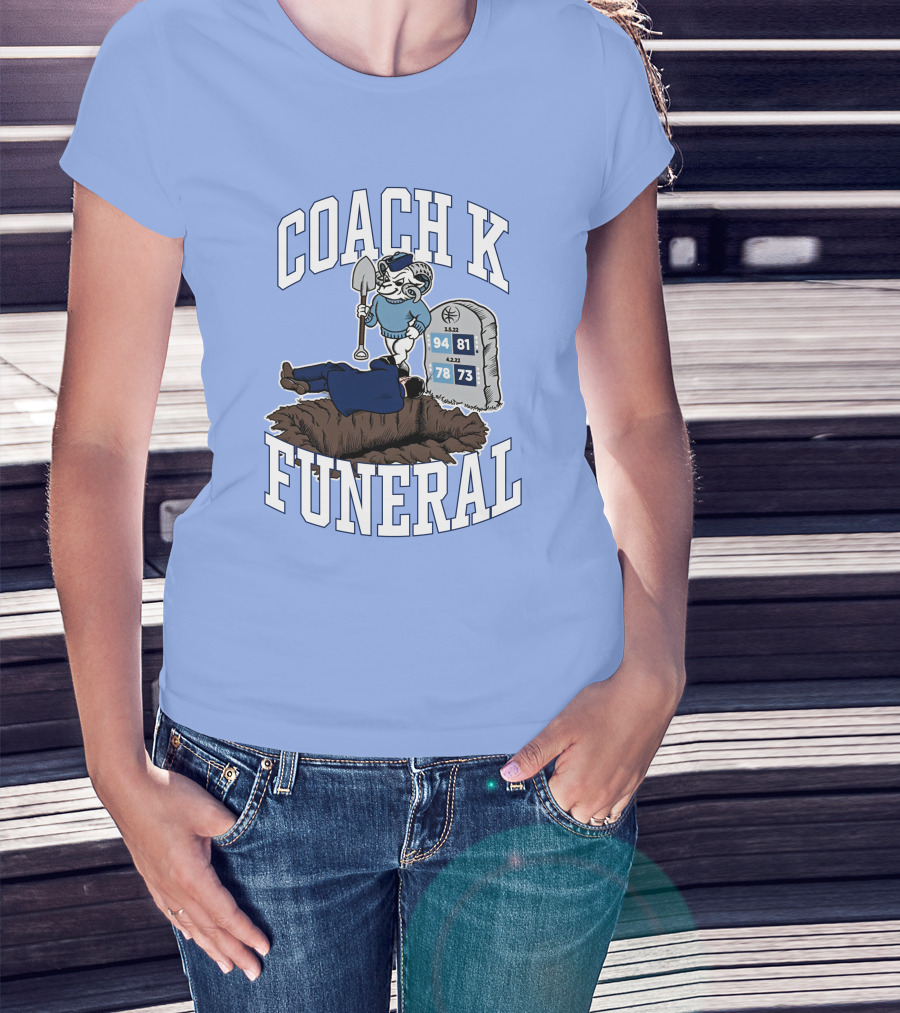 Coach K Funeral 94 81 78 73 Dave Portnoy T-Shirt