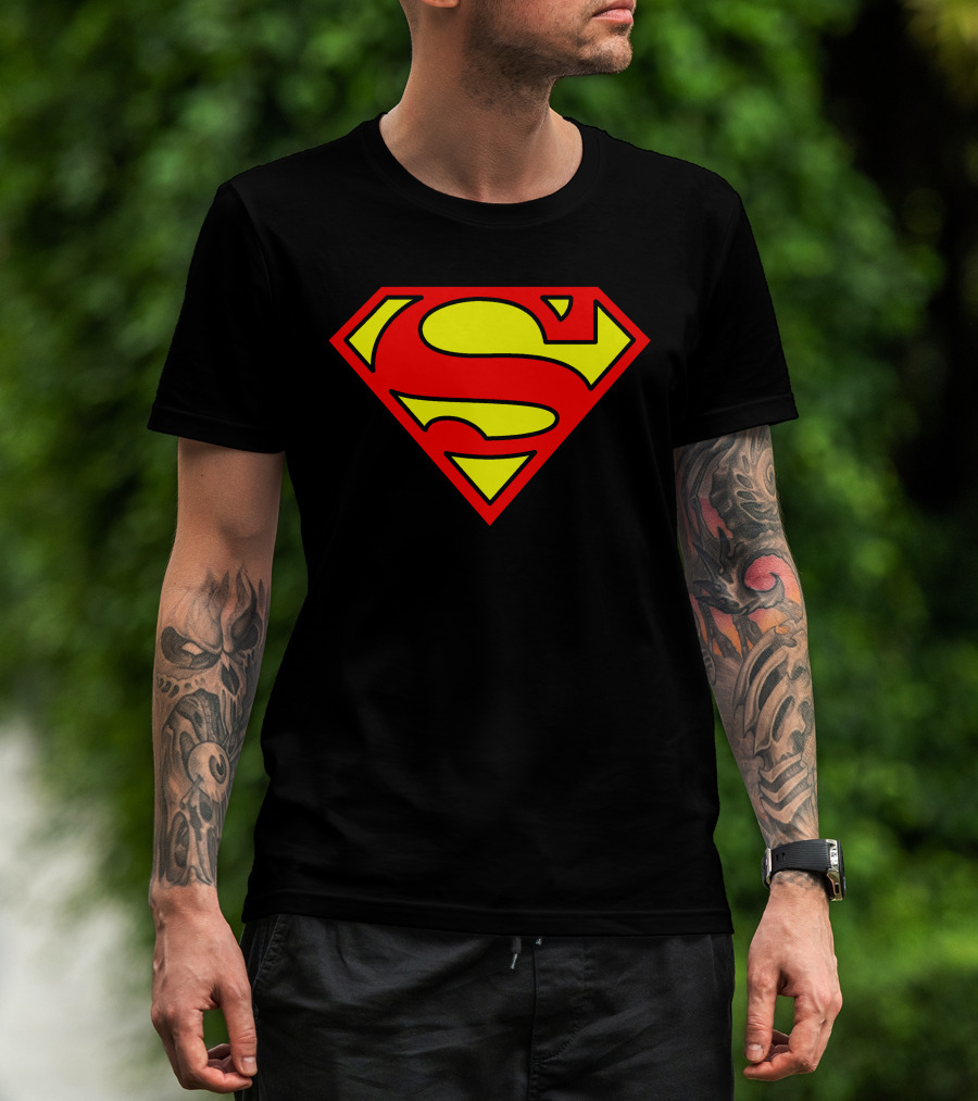DC Comics Womens Superman Varsity Football S Shield T-Shirt