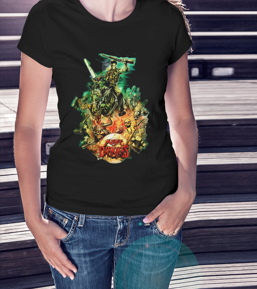 Army Of Darkness Battle Scene By Graham Humphreys T-Shirt